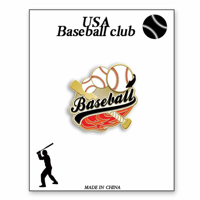 Custom Soft Enamel Polished and Sandblasted Baseball Sports Club Fans Badge Lapel Pin Souvenir