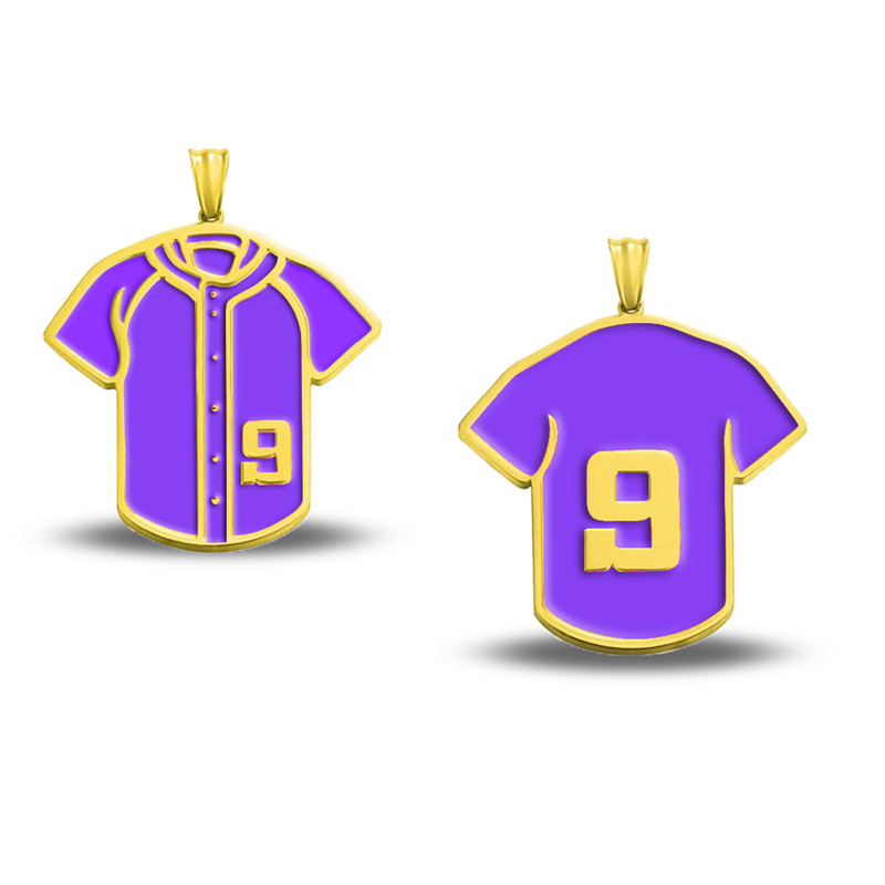 Custom Dual-Sided Baseball Jersey Badge Pendant Necklace for Sports Events and Club Souvenirs