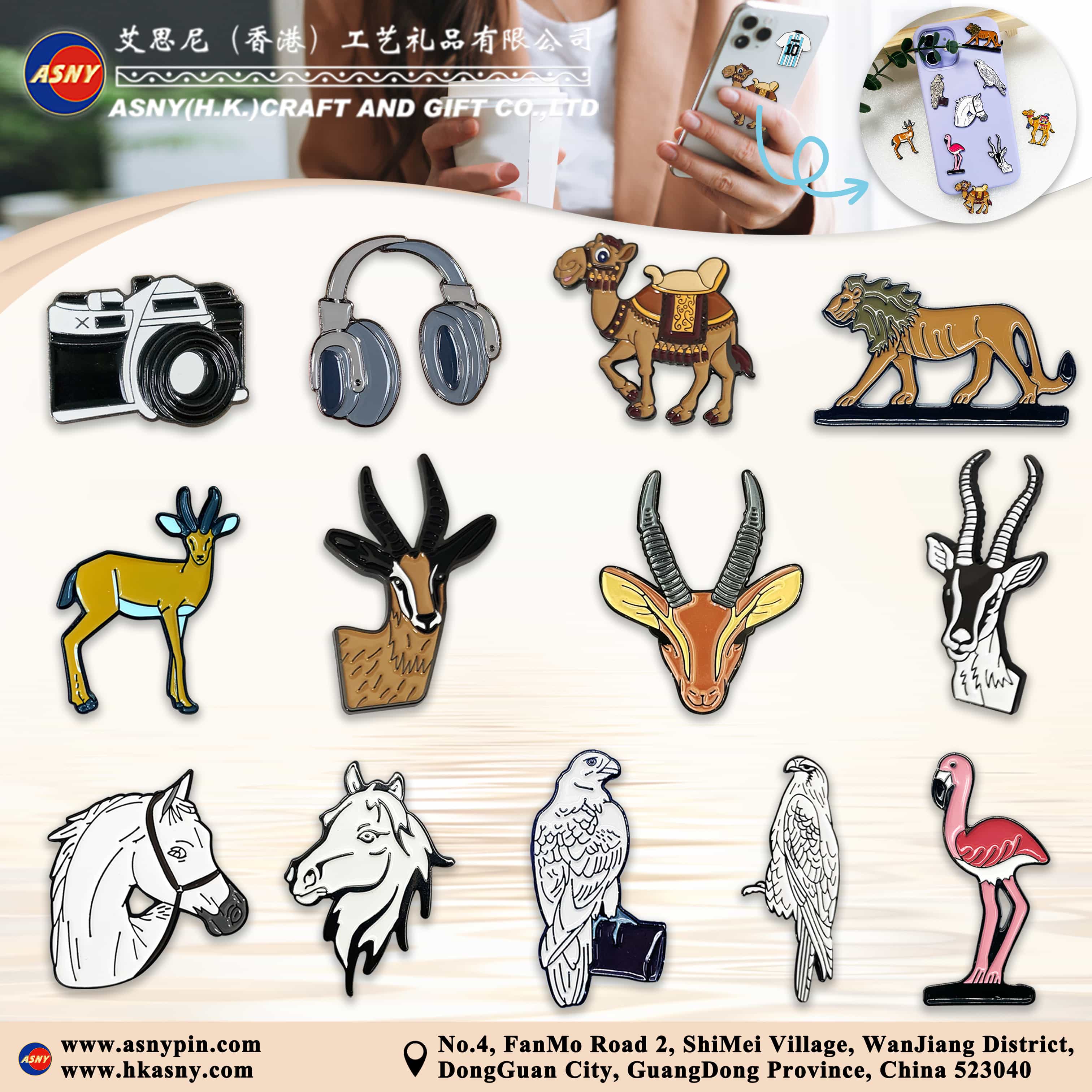 Catalog-Metal-Products-Small-Badges-Mobile-Phone-Stickers-Animal-Series-Custom-Maker-Factory-Production-Manufacturer-Bulk