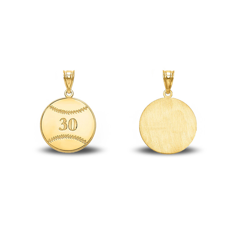 Custom Personalized Gold-Plated Baseball Pendant Necklace for Sports Events and Club Souvenirs