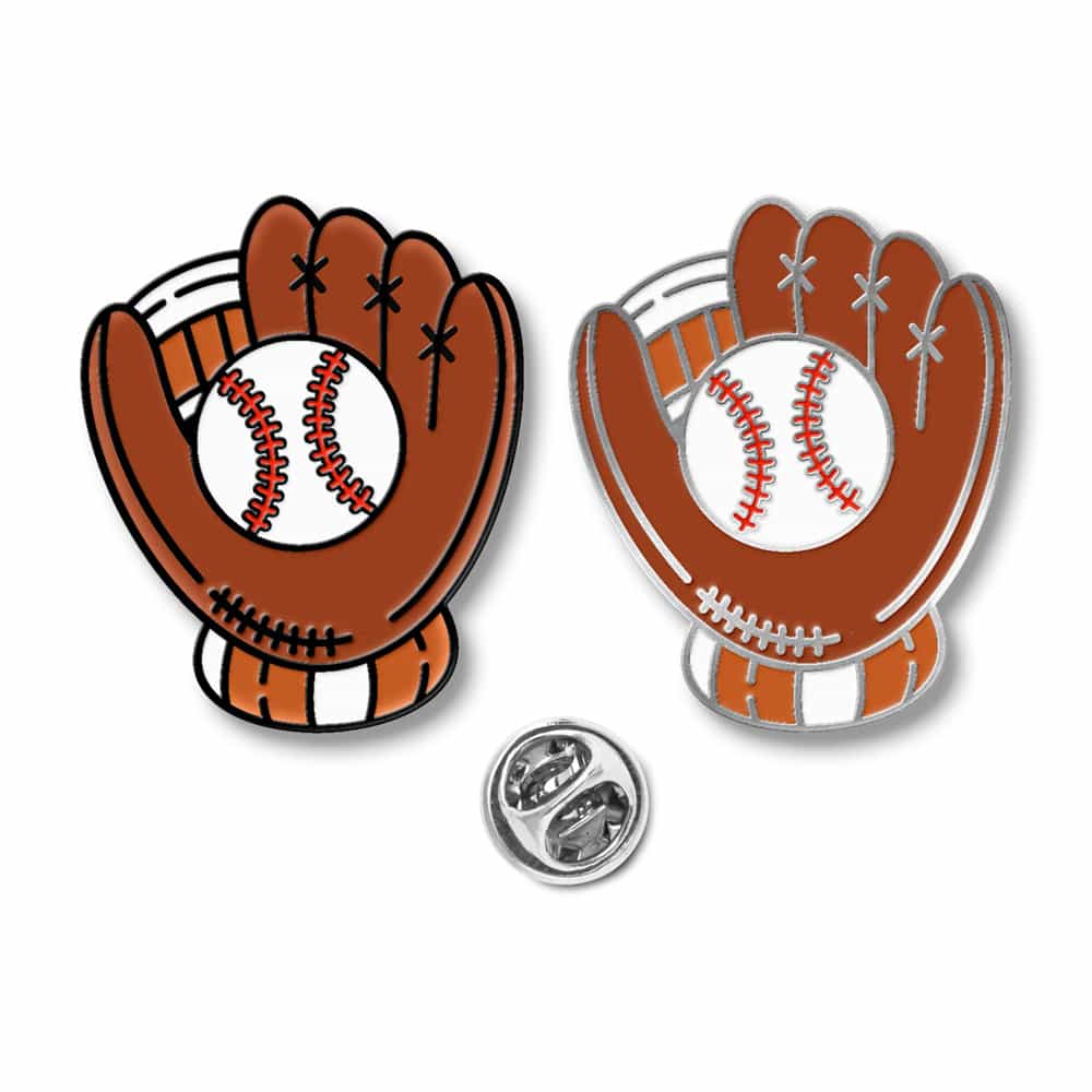 Custom Imitation Hard Enamel Baseball Glove Catch Badge Lapel Pin Club Promotional Souvenir Branded Merchandise