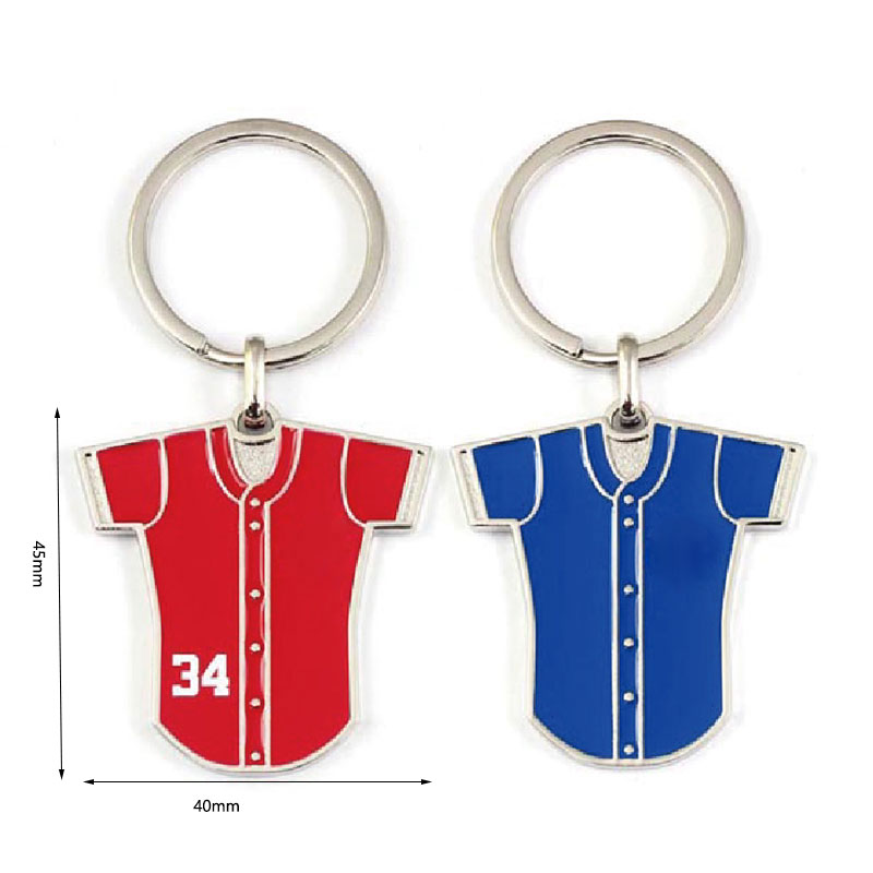 Baseball Fan Collectible: Enamel Number 34 Pitcher Jersey Keychain