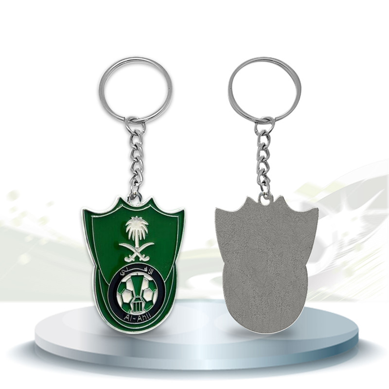 Custom Saudi Arabia Al Ahli Football Club Sports Culture Keychain Promotional and Souvenir Items