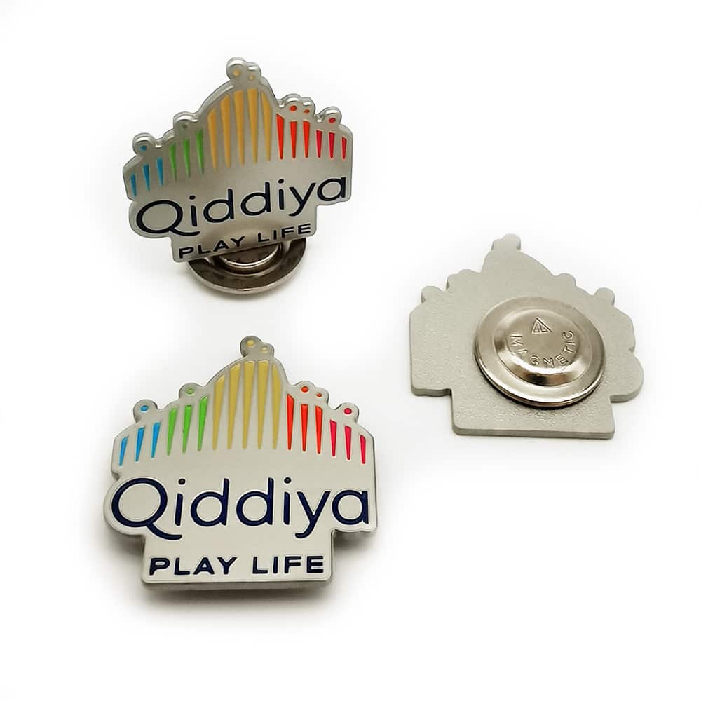 Custom Saudi Arabia Qiddiya Project Metal Badge: Symbol of Future Entertainment