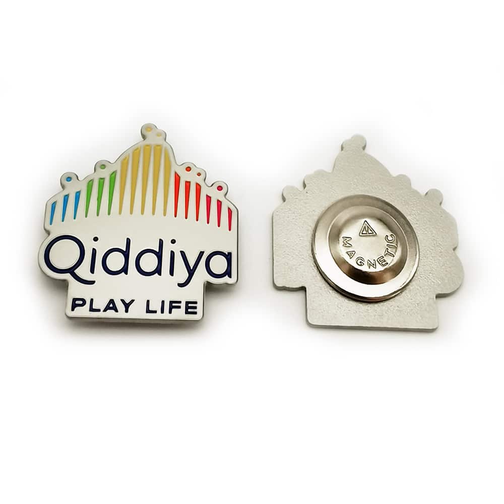 Custom Saudi Arabia Qiddiya Project Metal Badge: Symbol of Future Entertainment