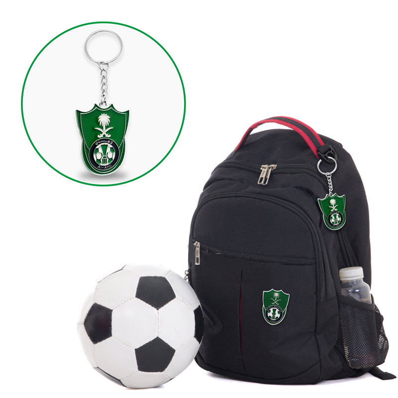 Custom Saudi Arabia Al Ahli Football Club Sports Culture Keychain Promotional and Souvenir Items