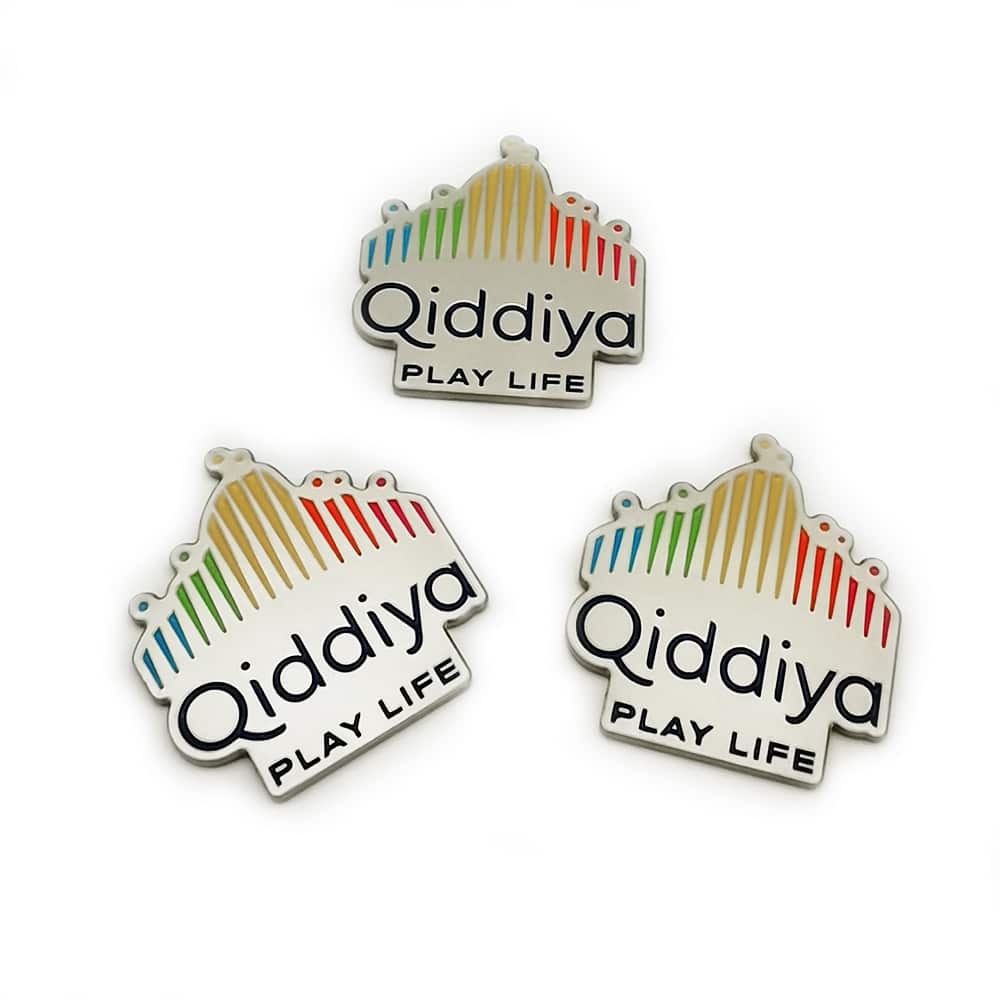 Custom Saudi Arabia Qiddiya Project Metal Badge: Symbol of Future Entertainment