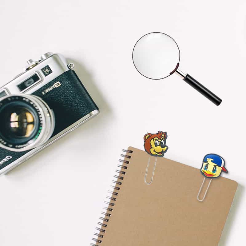 3D Cute Dog, Cartoon Duck, Monkey Soft PVC Elastic Paper Clip Design Bookmark