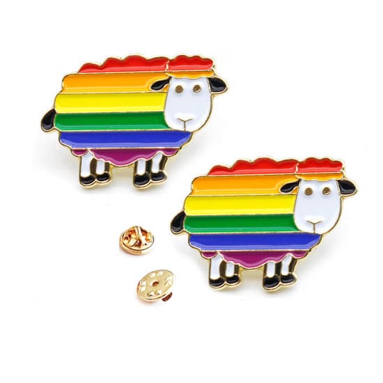 Custom LGBTQ+ Rainbow-Themed Badge Lapel Pin Symbolizing Support and Equality