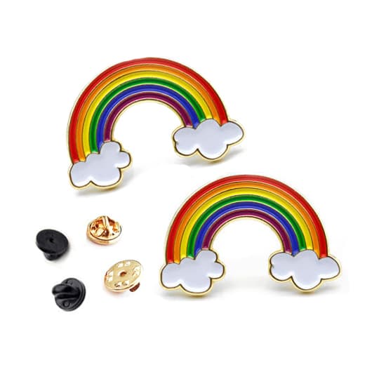 Custom LGBTQ+ Rainbow-Themed Badge Lapel Pin Symbolizing Support and Equality