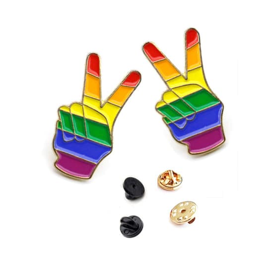 Custom LGBTQ+ Rainbow-Themed Badge Lapel Pin Symbolizing Support and Equality