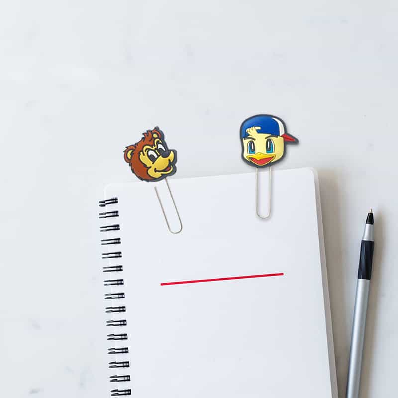 3D Cute Dog, Cartoon Duck, Monkey Soft PVC Elastic Paper Clip Design Bookmark