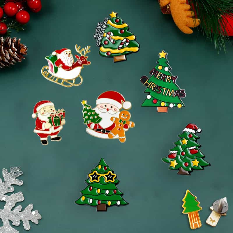 Custom Christmas Party Badge Set Souvenir Gift Decoration Wholesale