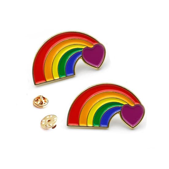 Custom LGBTQ+ Rainbow-Themed Badge Lapel Pin Symbolizing Support and Equality