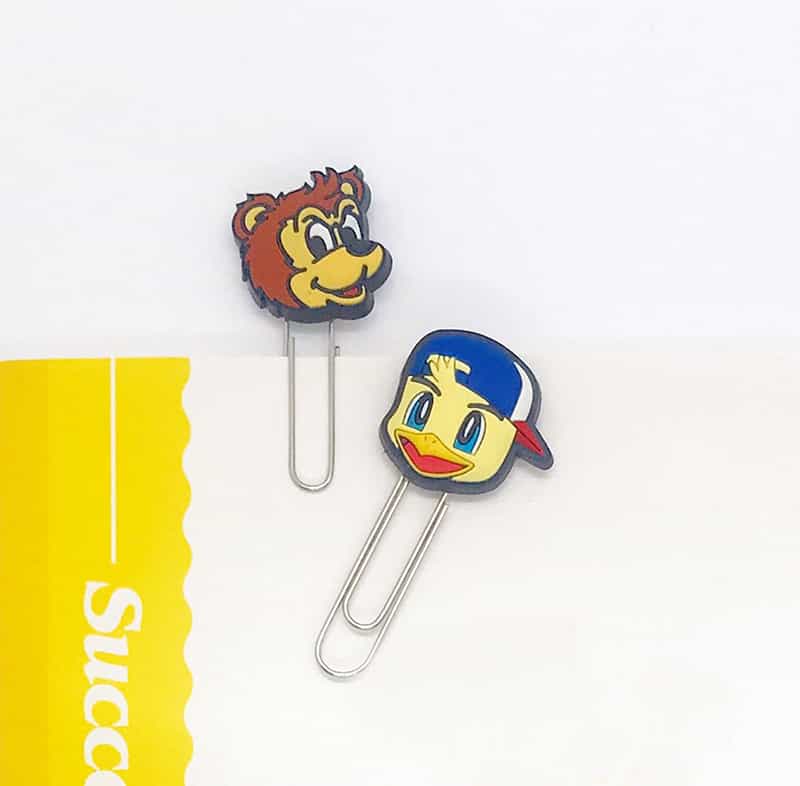 3D Cute Dog, Cartoon Duck, Monkey Soft PVC Elastic Paper Clip Design Bookmark