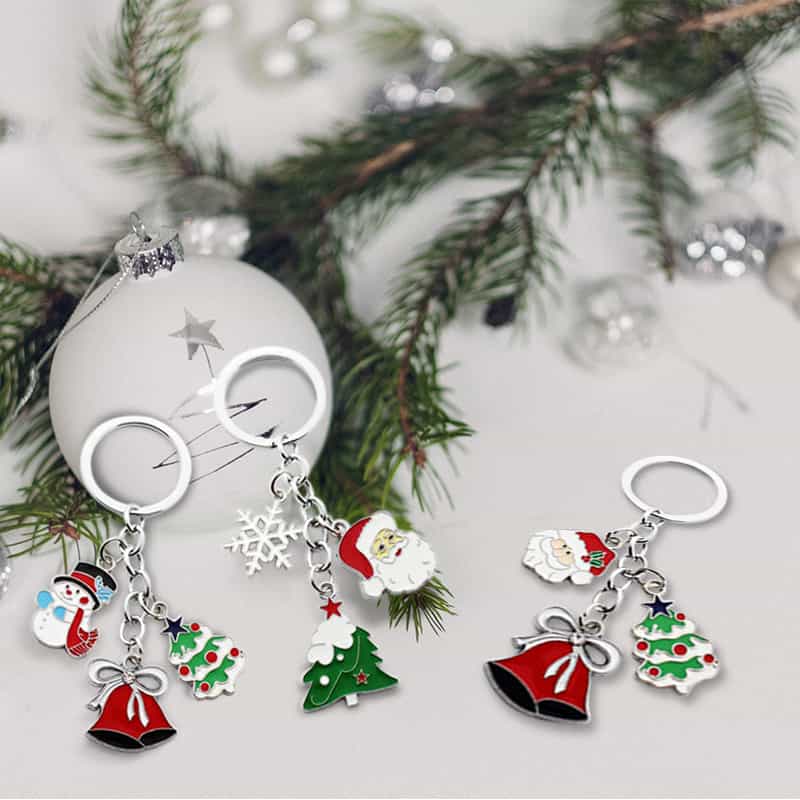 Christmas Celebration Pendant Decoration Santa Claus, Reindeer, Snowflake, Christmas Tree Multi-Purpose Metal Badge Lapel Pin Pendant